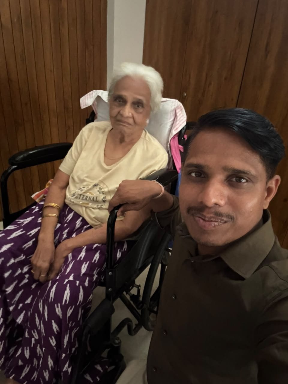 Caregiver helping an older adult