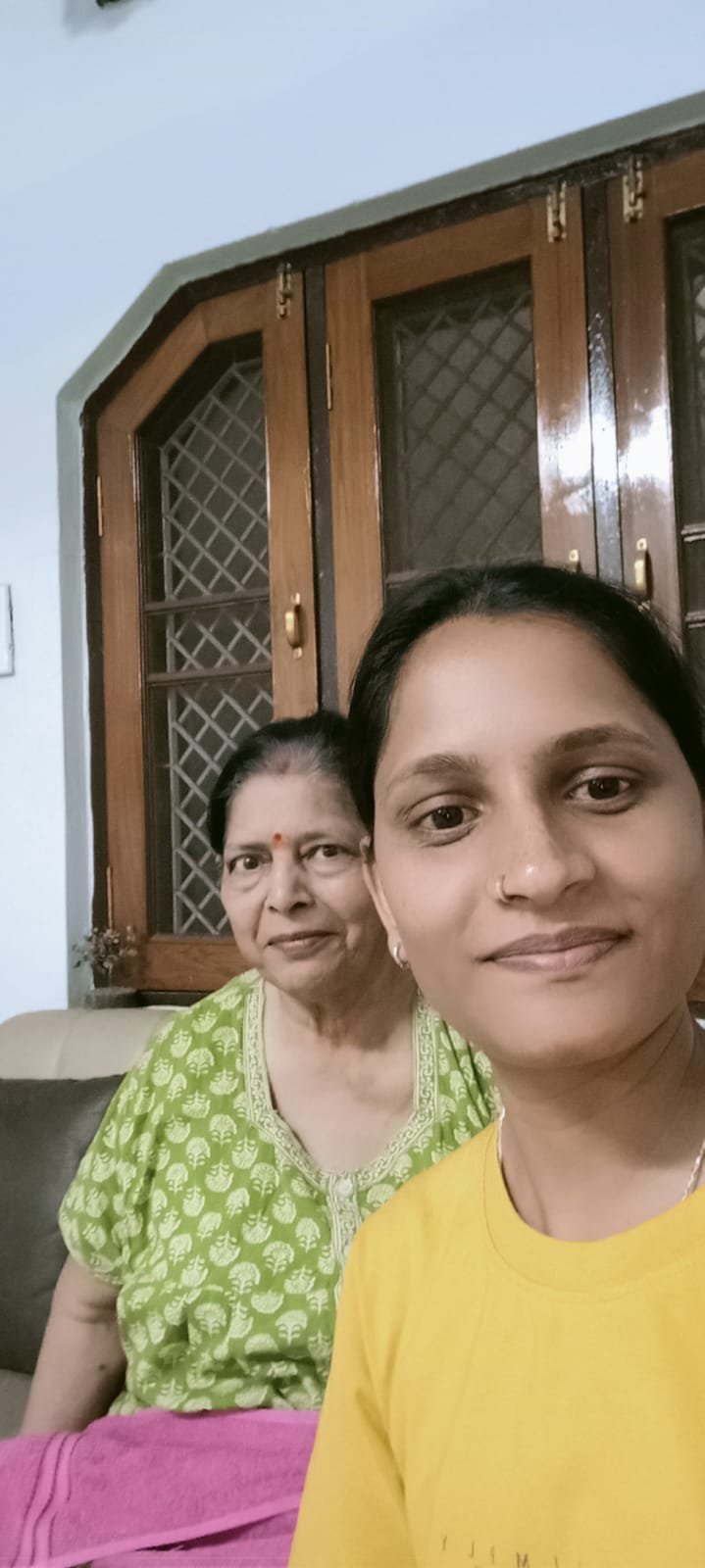 Caregiver with a senior patient in a home setting
